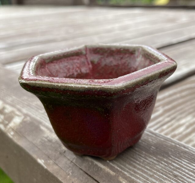 Keramikas pods sarkanīgi brūns 6x4 cm